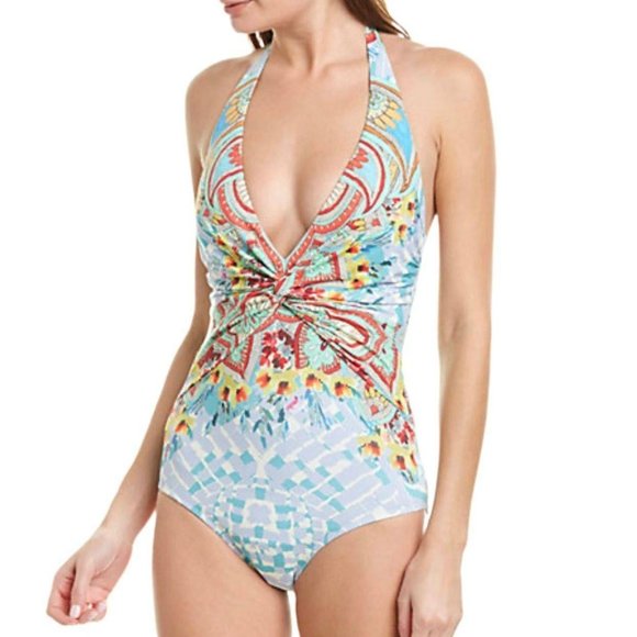 NWT Johnny Was Elena Twist One-Piece Swimsuit, Size XS - Picture 4 of 16